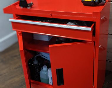 Tattoo studio rolling utility cart