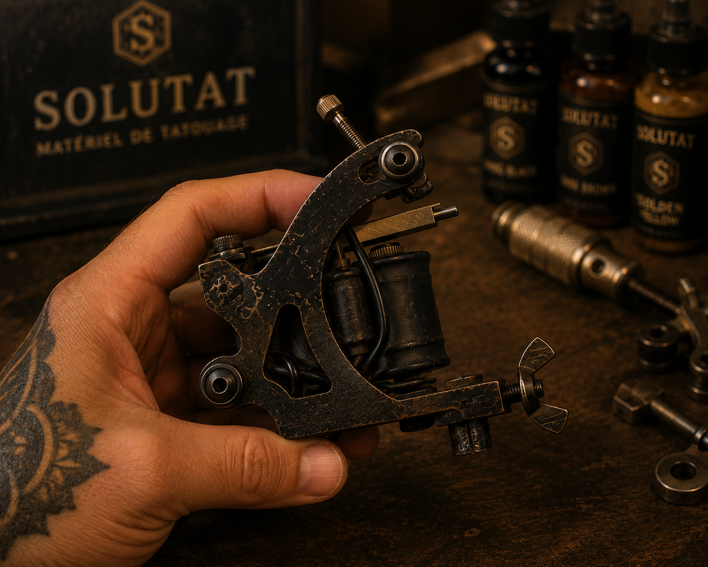 Machine coil tattoo vintage